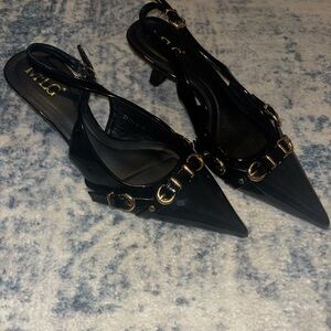 Black Women's Slingback Heels